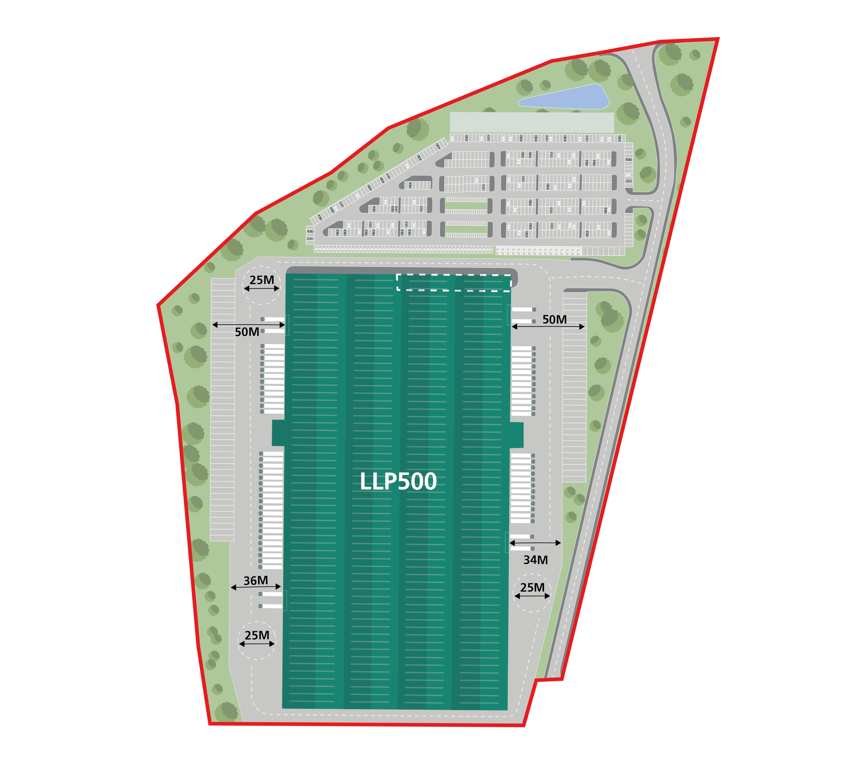 Site Plan 500,000 SQ FT